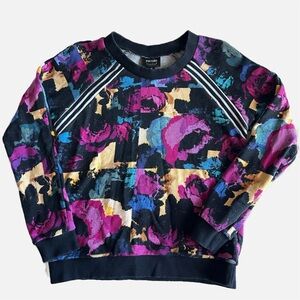Nicole by Nicole Miller Vintage Printed Jacquard Crewneck Sweatshirt Size Medium